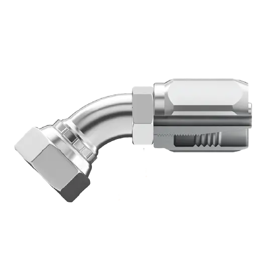 Fg-Jcfx45-0808 : Continental Hose Fitting, 0.40625 (13/32) Hose Id, 3/4-16 Female Jic, 45-Degree, Swivel Connection 1
