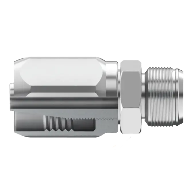 Fg-Jcm-0808 : Continental Hose Fitting, 0.40625 (13/32) Hose Id, 3/4-16 Male Jic, Straight, Rigid Connection 1