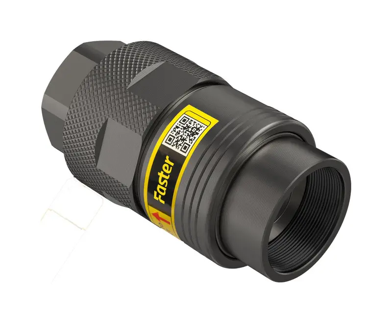 Fhv16et 114Npt F : Faster Quick Disconnect, Female 1" Coupler, 1.25" Npt Connection, 7687Psi Mawp, 52.83 Gpm, Screw To Connect Style, Connection Under Pressure Allowed At Working Pressure Male Side Only 1