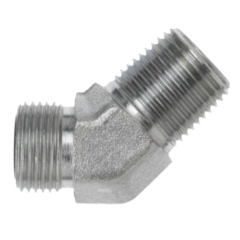 Fs2503-08-06-Fg : Onehydraulics 45-Degree Steel Adapter, 13/16-16 (-08) Male Orfs X 3/8-18 (-06) Male Npt, 6000Psi 1