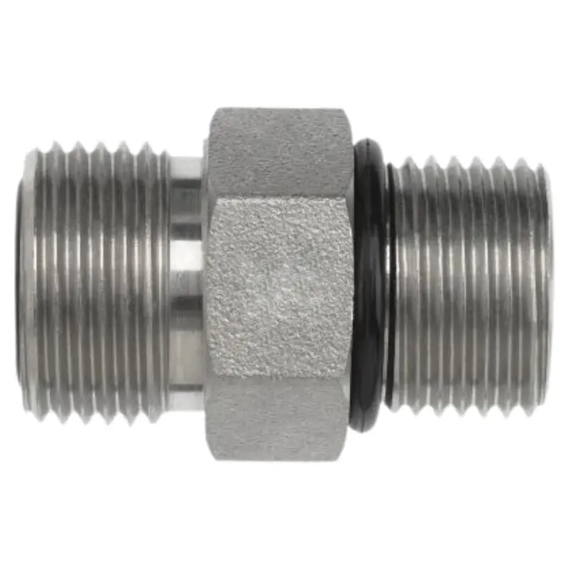 Fs6400-04-10-O: Onehydraulics Straight Steel Rigid Adapter, 9/16-18 (-04) Male Orfs X 7/8-14 (-10) Male Orb, 6000Psi 1
