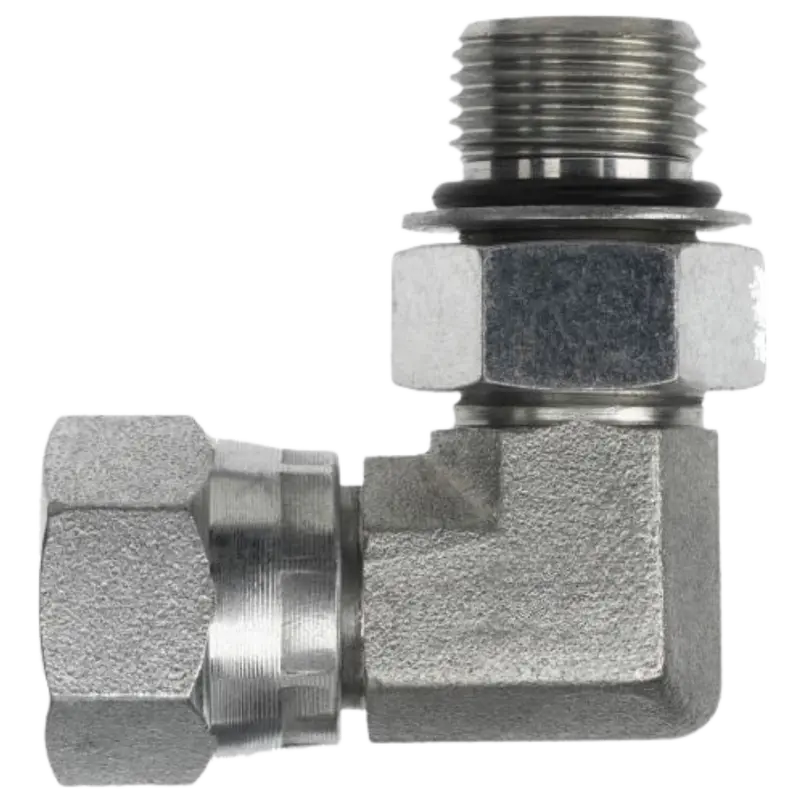 Fs6809-10-10-Nwo-Fg : Onehydraulics 90-Degree Steel Adapter, 1-14 (-10) Female Orfs Swivel X 7/8-14 (-10) Male Adjustable Orb, 5000Psi 1