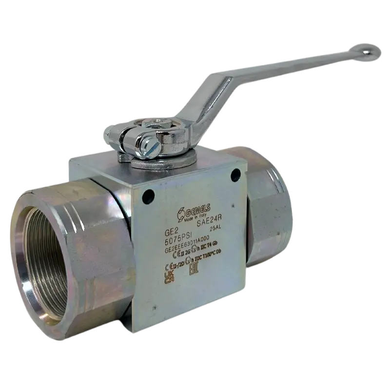 Ge2 Sae24r 1 1/2 Dn25 1111Ab 5075Psi : Gemels Ball Valve, 2-Way, 5075Psi, -24 Sae (1.5), Carbon Steel 1