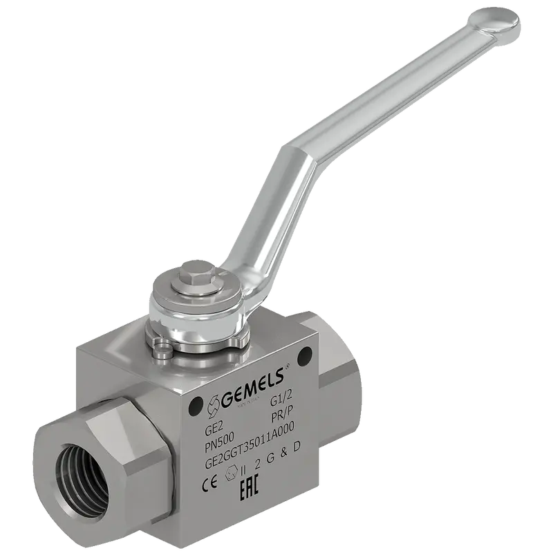Ge2 Sae8 1/2 Dn13 1111Ab 7250Psi : Gemels Ball Valve, 2-Way, 7250Psi, -8 Sae (1/2), Carbon Steel 1