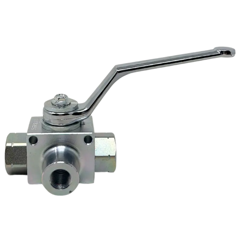 Ge3l N1/2 Dn13 1111Ab Psi7250 : Gemels Ball Valve, 3-Way, 7250Psi, 1/2 Npt, Carbon Steel 1
