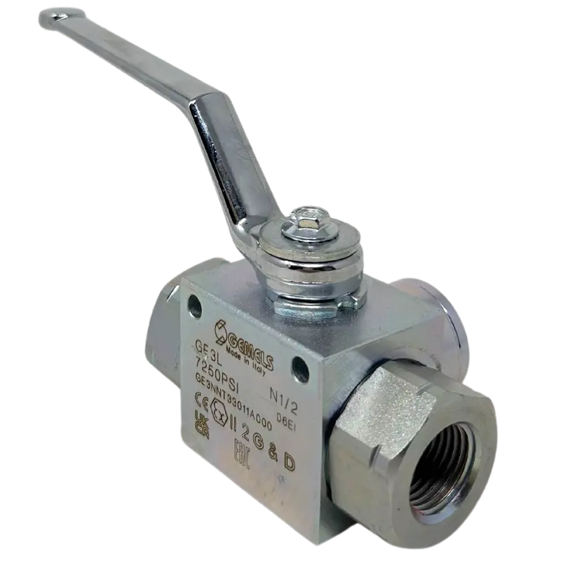 Ge3l N1/2 Dn13 1111Ab Psi7250 : Gemels Ball Valve, 3-Way, 7250Psi, 1/2 Npt, Carbon Steel 2