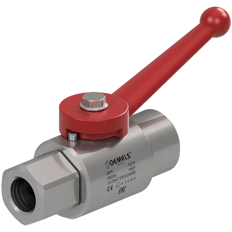 Gem N1/4 Dn6 1114Ab 7250Psi : Gemels Mini Ball Valve, 2-Way, 7250Psi, 1/4 Npt, Carbon Steel 1