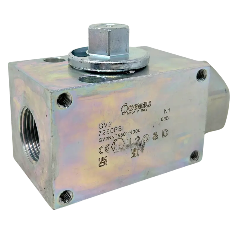 Gv2 Sae16 1 Dn25 1111Ae 7250Psi : Gemels Two-Way Excavator Ball Valve, -16 Sae (1), 7250Psi Rated, Carbon Steel 1