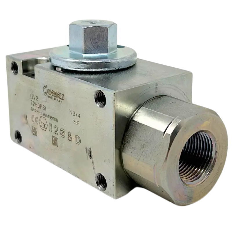 Gv2 Sae8 1/2 Dn13 1111Ae 7250Psi : Gemels Two-Way Excavator Ball Valve, -8 Sae (1/2), 7250Psi Rated, Carbon Steel 2