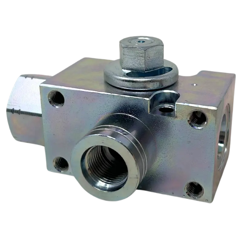 Gv3l Sae20r 1 Dn25 1111Ae 5075Psi : Gemels 3-Way Excavator Ball Valve, -20 Sae (1.25) Reduced Bore, 5075Psi Rated, Carbon Steel 2