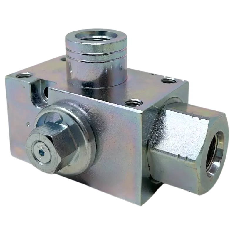 Gv3l Sae6 3/8 Dn10 1111Ae 7250Psi : Gemels 3-Way Excavator Ball Valve, -6 Sae (3/8), 7250Psi Rated, Carbon Steel 1