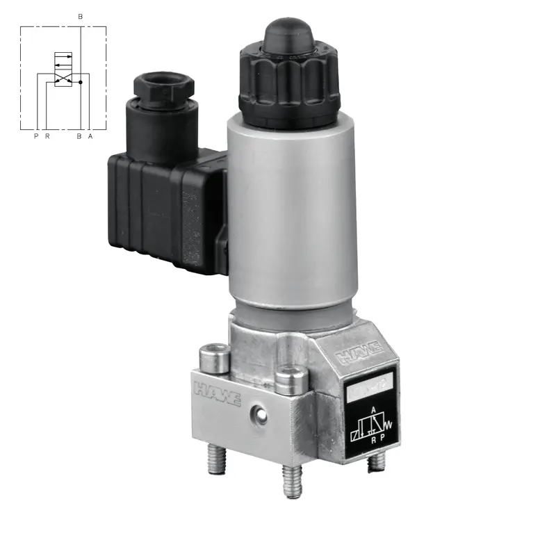 Gz 4-22-G 24-3/8 : Hawe G Series Directional Valve, 2-Position, 4-Way, 7250Psi, 6.6Gpm, 0.375 (3/8") Bspp, 24Vdc, Solenoid Plug 2