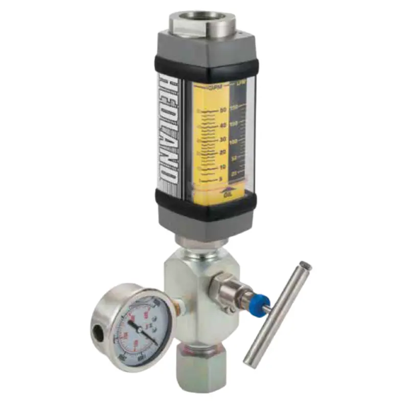 H701a-030-Tk : Hedland Test Kit 3500Psi Aluminum Flow Meter For Petroleum Fluid, 3/4" Npt, 3 To 30 Gpm, Includes Needle Valve & Gauge 1