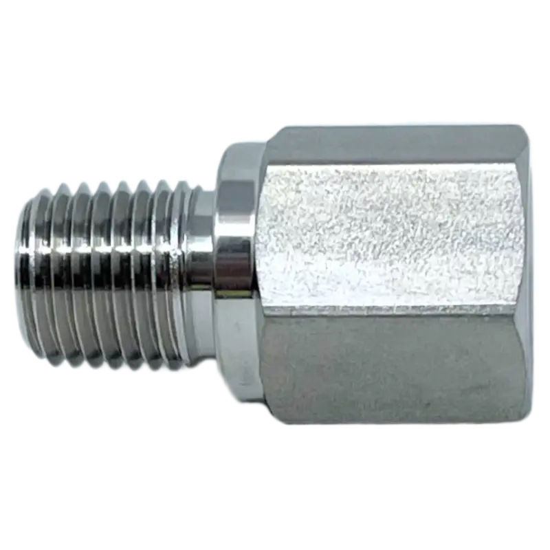 Ia-2N : Superlok Straight Stainless Instrumentation Adapter, 1/8-27 (-02) Female Npt X 1/8-27 (-02) Male Npt, 6500Psi 1