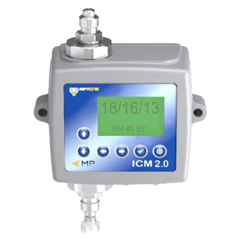 Icmwmkug12.0 : Mp Filtri Icm 2.0 Inline Contamination Monitor, With Moisture & Temp Sensor, For Mineral/Synthetic Oils, With Keypad, With Test Record Transfer, M16x2 Pressure Test Point Connections 2