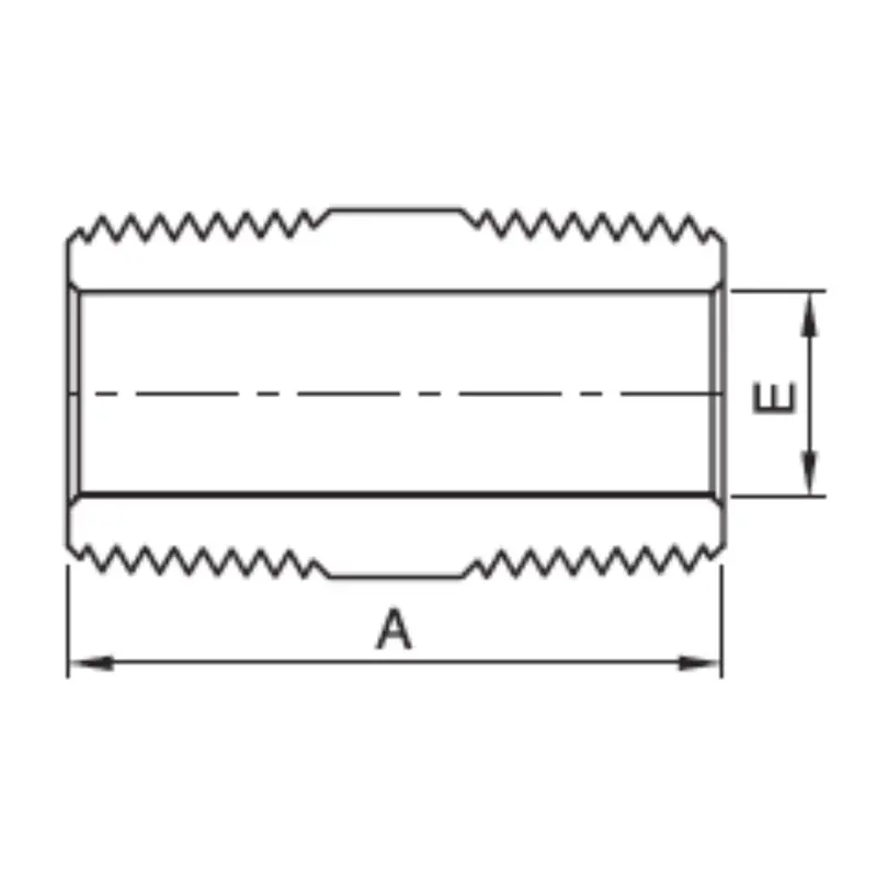 Icn-2N : Superlok Straight Stainless Instrumentation Close Nipple, 1/8-27 (-02) Male Npt X 1/8-27 (-02) Male Npt, 10,000Psi 2