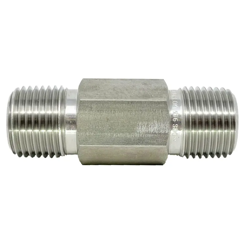 Ihln 6N-3.0 : Superlok Straight Stainless Instrumentation Hex Long Nipple, 3/8-18 (-06) Male Npt, 3.00" Length, 7800Psi 1