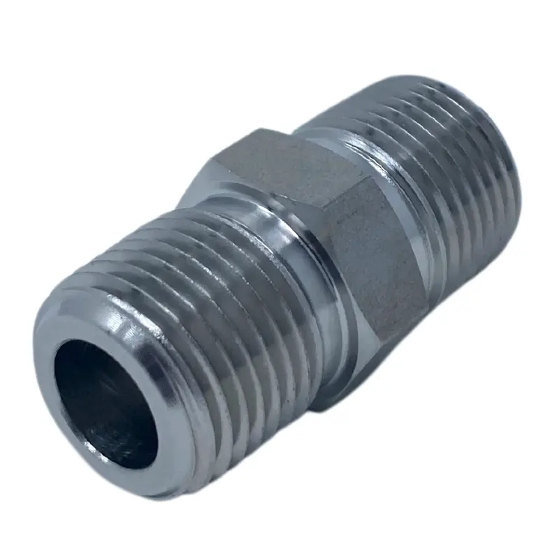 Ihn-12N-12G : Uperlok Straight Stainless Instrumentation Hex Nipple, 3/4-14 (-12) Male Npt X 3/4-14 (-12) Bspp, 7300Psi 2