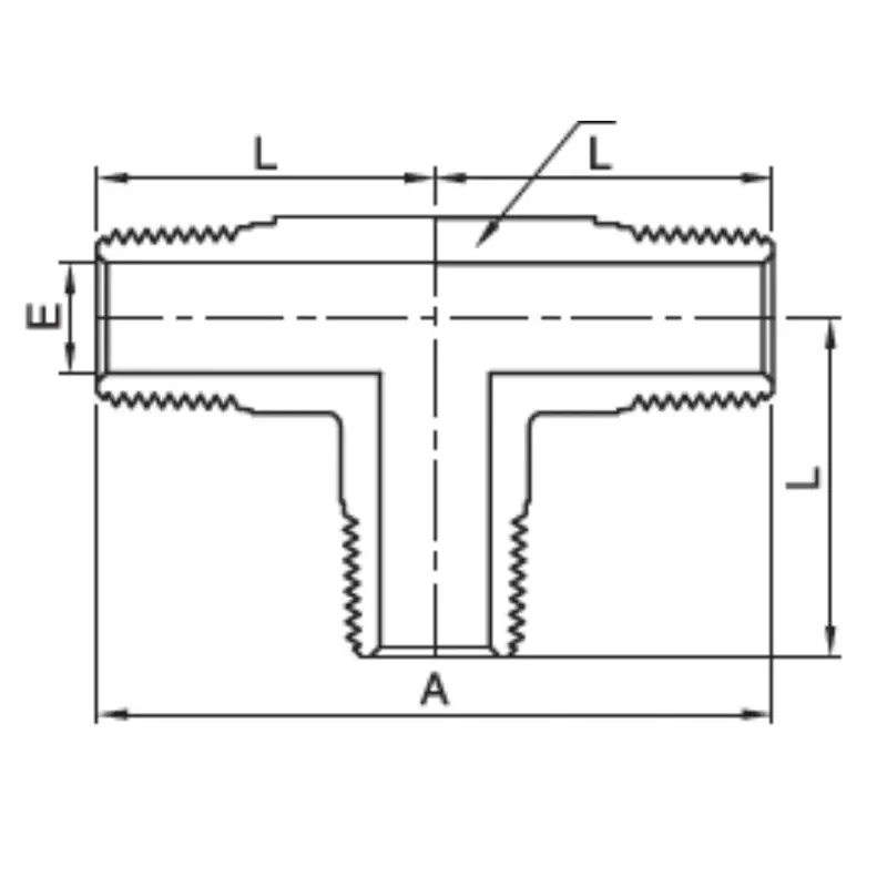 Imt-16N : Superlok Stainless Instrumentation Tee, 1-11-1/2 (-16N) Male Npt X 1-11-1/2 (-16N) Male Npt X 1-11-1/2 (-16N) Male Npt, 5300Psi 2