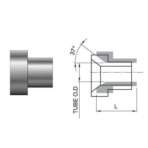 Js-12T : Superlok 3/4" Jic Sleeve 1