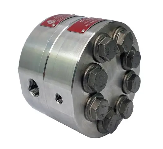 Jvhs30bbvas : Aw-Lake 15000Psi 316 Stainless Steel / Din 1.4404 Positive Displacement Gear Flow Meter, 0.375 (3/8") Mp Autoclave Process Port, 2X M14x1.5 Electrical Port, 0.1 To 7.0 Gpm 1