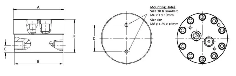 Jvm12bbtns : Aw-Lake 6000Psi 303 Stainless Steel / Din 1.4305 Positive Displacement Gear Flow Meter, 0.25 (1/4") Npt Process Port, 2X M14x1.5 Electrical Port, 0.005 To 0.8 Gpm 2