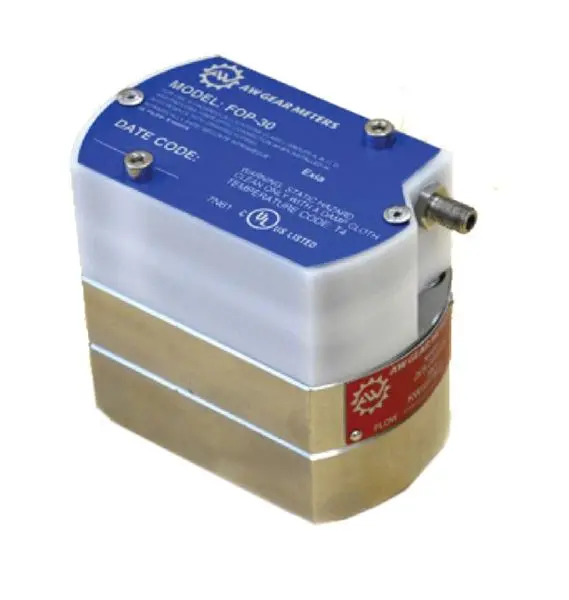 Jvs12slgfs : Aw-Lake 2000Psi 316 Stainless Steel Positive Displacement Gear Flow Meter, 6 Mm Not Threaded Process Port, 3/8" Npt Electrical Port, 0.005 To 0.8 Gpm 1
