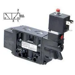 K41ea00ks1kv21w2 : Norgren Nugget 200 Series 24Vdc Two-Position, Three-Way Locking Solenoid Actuated, Spring Return, 3/8 Inch Np 1