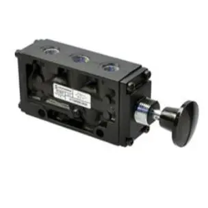K71da00kc0kk1 : Norgren Nugget 200, 2-Position, 5-Way, Black Knob Actuation, Black Knob Return, Detented, 1/4" Npt 1