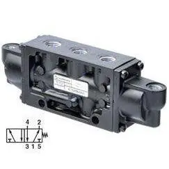 K71ea00ka2ka2 : Norgren Nugget 200 Series Two-Position, Five-Way Air Actuated, Air Return, 3/8 Inch Npt Ported Valve 1