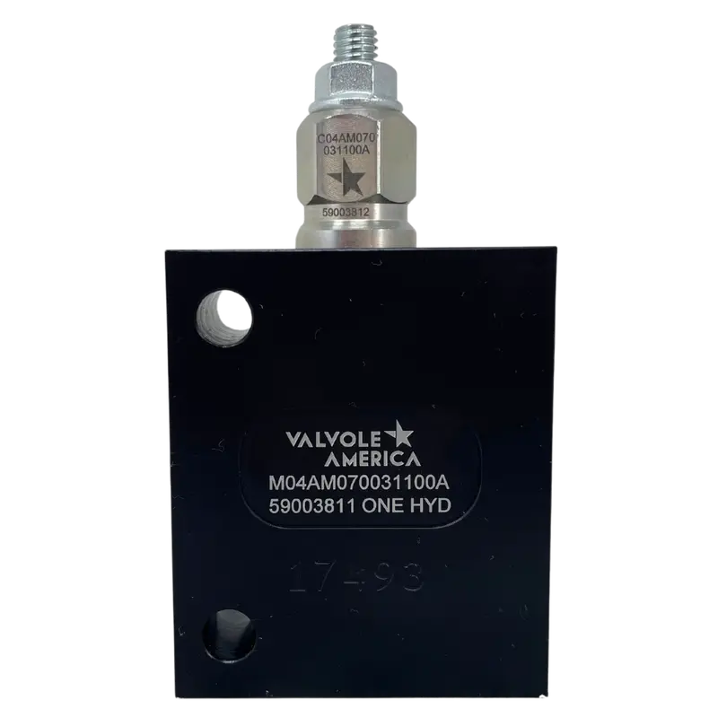 M04am070031100a-Fire : Fire Sale Single T11a Counterbalance Assembly, 3:1 Pilot Ratio, Set 70 Bar (1000 Psi), Sae-8 Port, Anodized Aluminum - All Sales Final 1