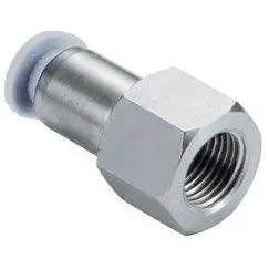 M24260110-10Pack : Norgren Straight Adapter (Female Thread), 1/8 Tube O/D, 10/32 Unf Port 1