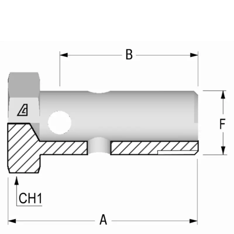 Mbolt-12 : Alfagomma Metric Banjo Bolt, M12x1.5 1