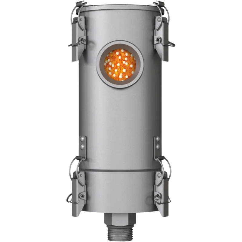 Me-Rv 3M N1"M : Giebel Me-Rv Desiccant Atex Stainless Breather Dryer, Refillable, With Check Valves, 201-600 Ml Water Capacity, Fkm Seals, 3-Micron Paper Filter, 1" Male Npt 1