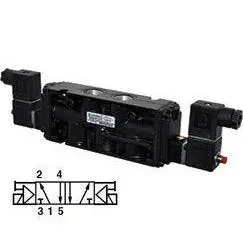 Mn01cha25ajja : Norgren Nugget 500 Series 120Vac Two-Position, Five-Way Non-Locking Solenoid Actuated, Solenoid Return 3/4 Inch 1