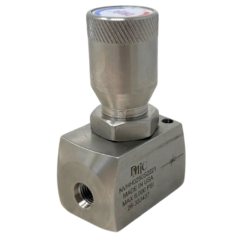 Nvhh-0250S-2221-Fire : Fire Sale Dmic Needle Valve, 0.25 (1/4") #4 Sae Ported, Stainless Steel - All Sales Final 1