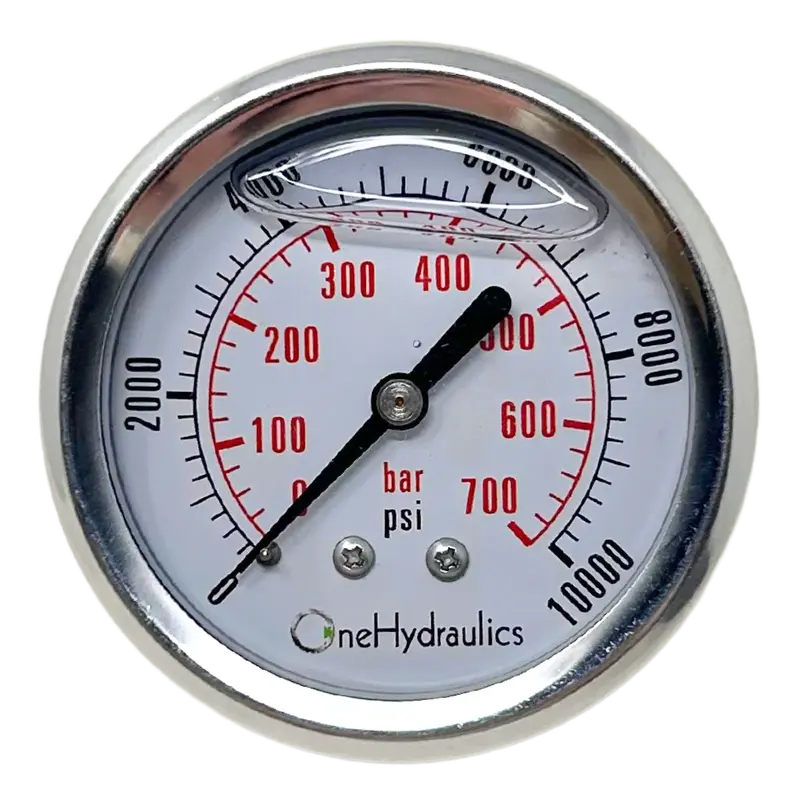 Ohi-G-2.5-10K-C-Fire : Fire Sale Cf1p-700D-Ohi : Dynamic Cf Series 2.5 Face Pressure Gauge, 0-10,000Psi Pressure Range, 1/4 Npt, Center Back, Onehydraulics Logo - All Sales Final 1