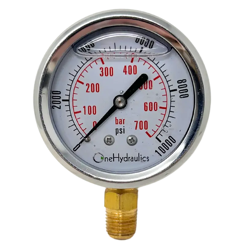 Ohi-G-2.5-10K-S-Fire : Fire Sale Cf1p-700A-Ohi : Dynamic Cf Series 2.5 Face Pressure Gauge, 0-10,000Psi Pressure Range, 1/4 Npt , Stem Mounted Style, Onehydrauli	 - All Sales Final 1