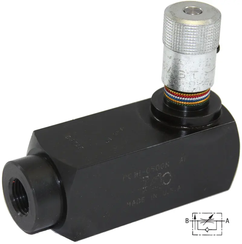Pc2h-1000N : Dmic Pressure Comp Flow Control, Metered Both Directions, 1" Npt, 3000Psi, Carbon Steel 1