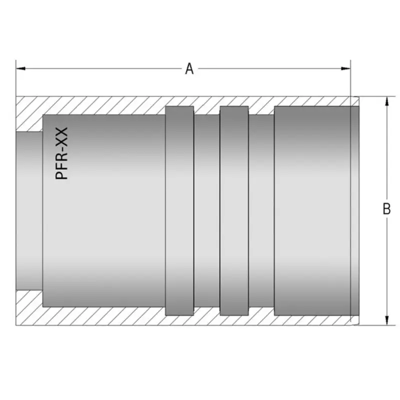 Pfr7-05* : Alfagomma Non-Skive Steel Piranhaflex Ferrule, 5/16 (-05) 1