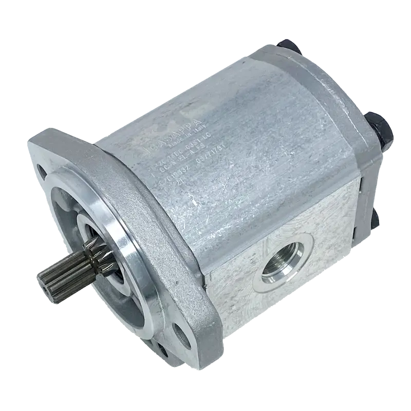 Phm20.31,5R0-03S9-Loc/Og-N-El : Casappa Polaris Gear Motor, 33.03Cc, 2900Psi Rated, 2500Rpm, Reversible Rear External Drain, 9T 16/32Dp Shaft, Sae A 2-Bolt Flange, 0.625 (5/8") #10 Sae Inlet, 1.25" #20 Sae Outlet, Cast Iron Body, Aluminum Flange 1