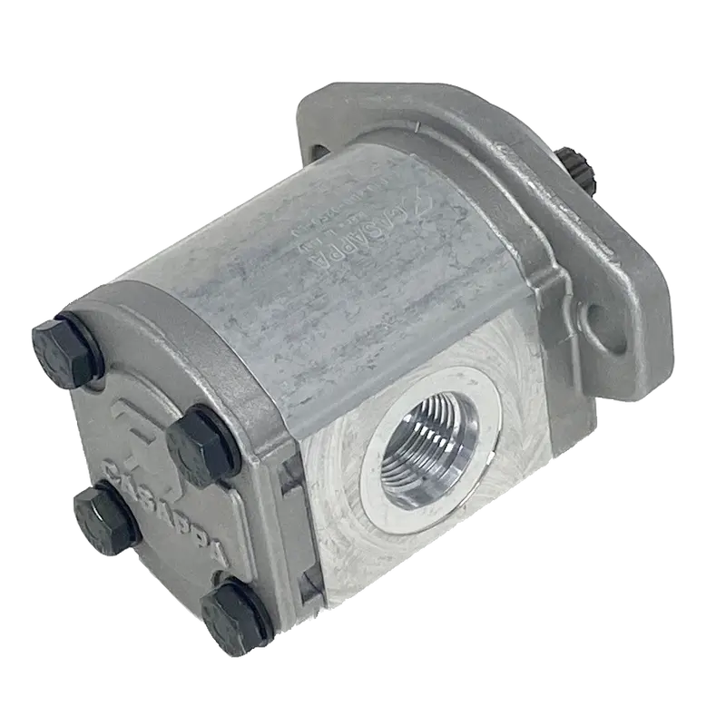 Plm10.10R0-02S0-Lob/Oc-N-El : Casappa Polaris Gear Motor, 10.67Cc, 2030Psi Rated, 3500Rpm, Birotational Rotation, 9T 20/40Dp Shaft, Sae Aa 2-Bolt Flange, 0.5 (1/2") #8 Sae Inlet, 0.625 (5/8") #10 Sae Outlet, Aluminum Body & Flange 2