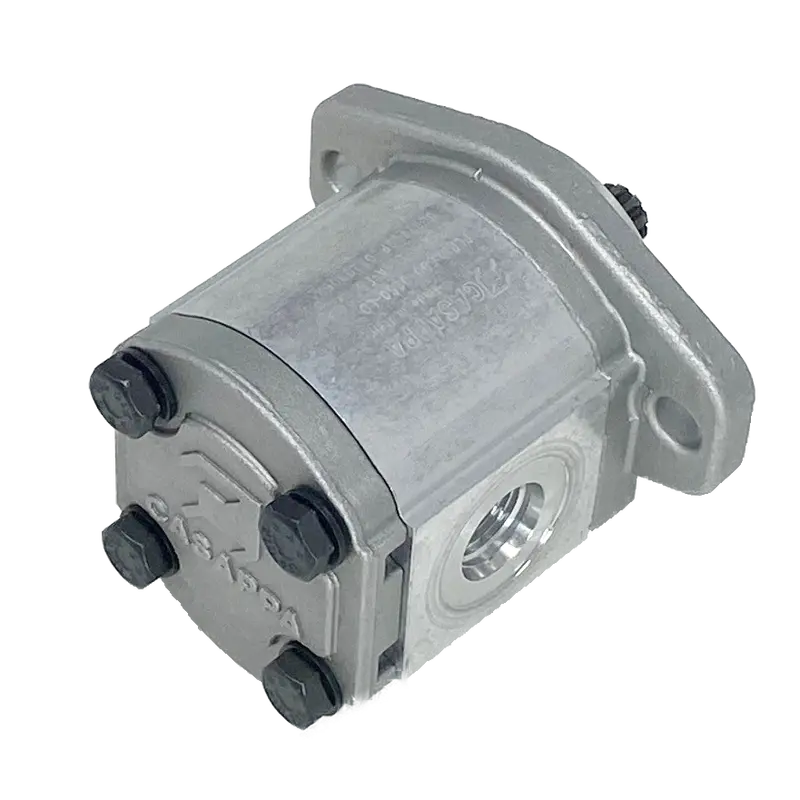 Plm10.5R0-02S0-Loa/Ob-N-El : Casappa Polaris Gear Motor, 5.34Cc, 3625Psi Rated, 4000Rpm, Birotational Rotation, 9T 20/40Dp Shaft, Sae Aa 2-Bolt Flange, 0.375 (3/8") #6 Sae Inlet, 0.5 (1/2") #8 Sae Outlet, Aluminum Body & Flange 2