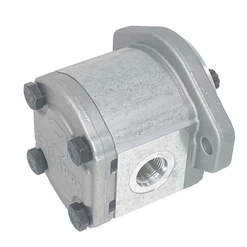 Plm20.11,2B0-07S1-Loc/Oc-N-El : Casappa Polaris Gear Motor, 11.23Cc, 3625Psi Rated, 3500Rpm, Reversible Interior Drain, 11T 16/32Dp Shaft, Sae A 2-Bolt Flange, 0.625 (5/8") #10 Sae Inlet, 0.625 (5/8") #10 Sae Outlet, Aluminum Body & Flange 2