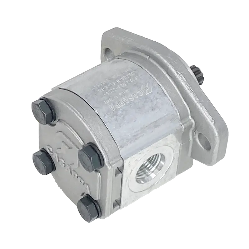 Plp10.2,5S0-02S0-Lob/Oa-N-El : Casappa Polaris Gear Pump, 2.67Cc, 3770Psi, 4000Rpm, Ccw, 9T 20/40Dp Shaft, Sae Aa 2-Bolt Flange, 0.5 (1/2") #8 Sae In, 0.375 (3/8") #6 Sae Out, Aluminum Body & Flange 2