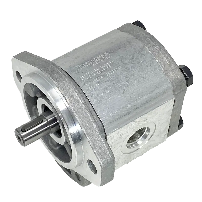 Plp20.20S0-31S1-Lod/Oc-N-El : Casappa Polaris Gear Pump, 21.14Cc, 2900Psi Rated, 3000Rpm, Ccw, 5/8" Bore X 5/32" Key Shaft, Sae A 2-Bolt Flange, 0.75 (3/4") #12 Sae Inlet, 0.625 (5/8") #10 Sae Outlet, Aluminum Body & Flange 1