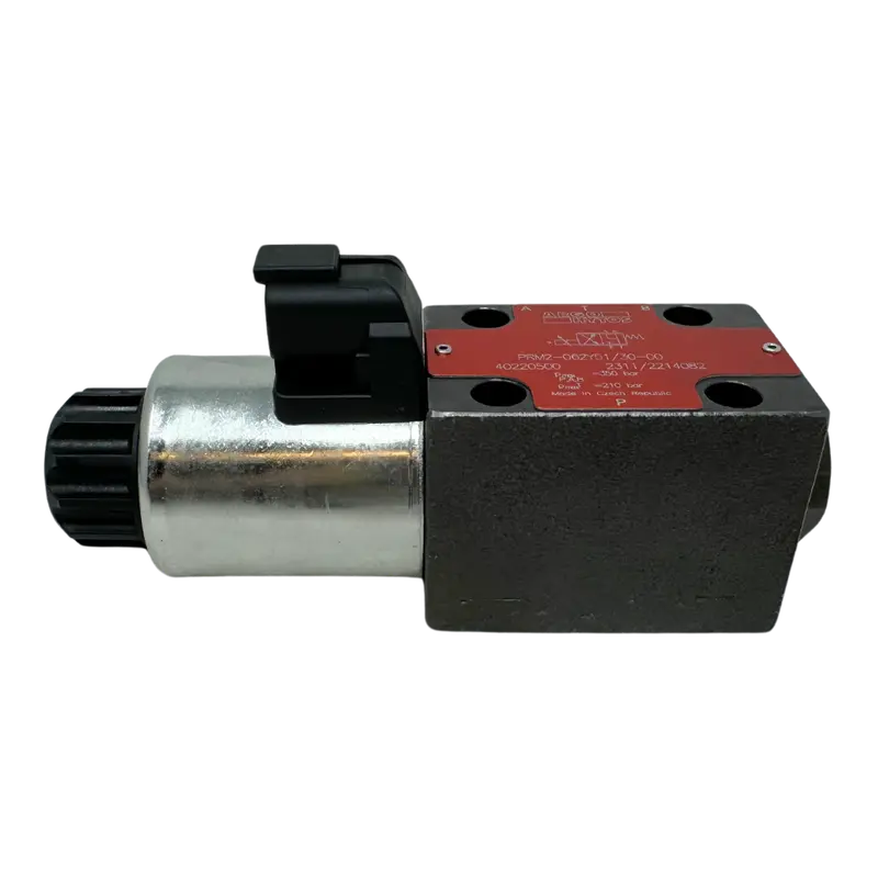 Prm2-062Z51/15-24E12a : Argo Hytos D03 Proportional Directional Valve, 4Gpm Nominal Flow, 5100Psi, 2P4w, 12Vdc Deutsch Coils, All Ports Blocked, Coil Side A, No Onboard Electronics 1