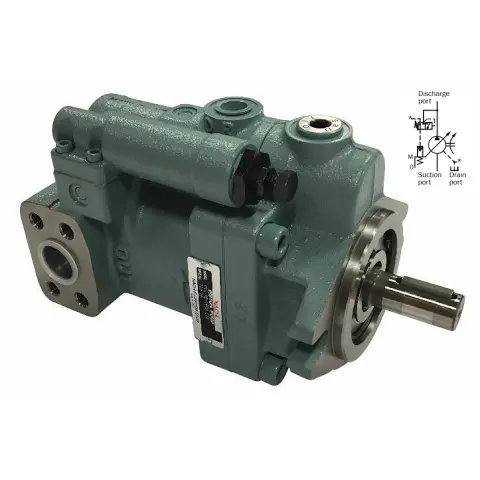 Pvs-1B-22N1-U-12 : Nachi Variable Piston Pump, 22Cc, 10.5Gpm, 2000Rpm, 3625Psi, Sae A 2-Bolt, 3/4" Bore X 3/16" Key Shaft, Pressure Comp, 286-1000Psi Range, Side Ported 1
