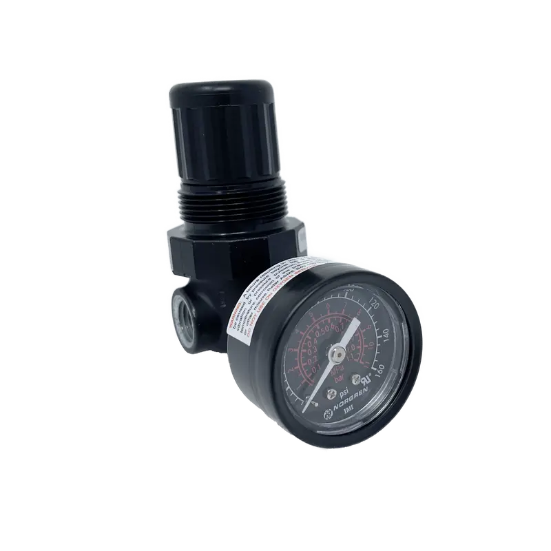R07-200-Rgka : Norgren R07 Series Mini Regulator, 1/4" Npt, Relieving, With Gauge, 5 To 100Psi Range 1