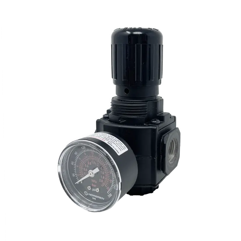 R73g-4Ak-Rsg : Norgren Excelon Regulator, 1/2" Npt, Knob Adjust, Relieving, 10-250Psi, With Gauge 1